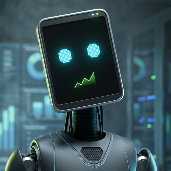 The Vector, a robot with a screen for a head